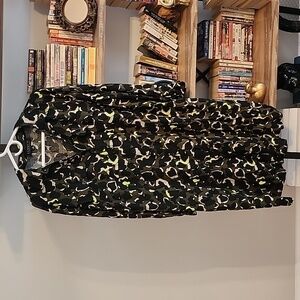 Animal print shirt dress